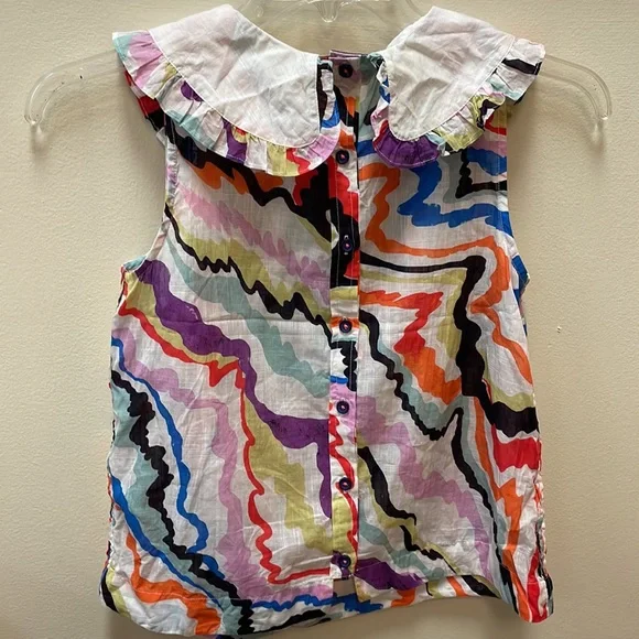 New Women’s Maeve Abstract Pintucked Blouse By Anthropologie!!🔥🔥🔥 - Picture 9 of 13